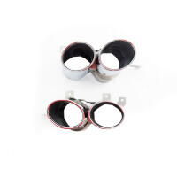 Sportdiffusor Heckdiffusor Schwarz silber + Blenden passt f&