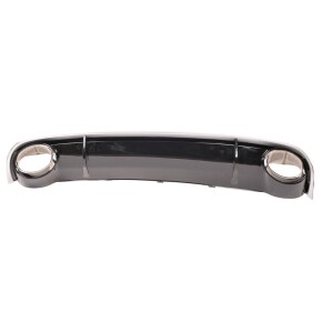 Sport- Heckdiffusor Schwarz silber + Blenden passt für Audi A4 B8 ab 2008-2011