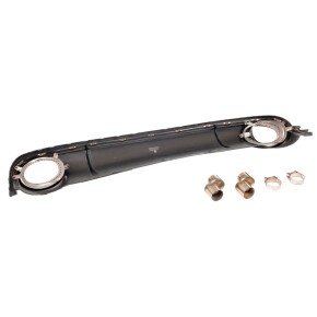 Sport- Heckdiffusor Schwarz silber + Blenden passt für Audi A4 B8 ab 2008-2011