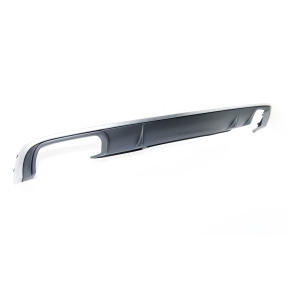 Sport- Heckdiffusor Schwarz silber + Blenden passt für Audi A4 B9 ab 2015-2019