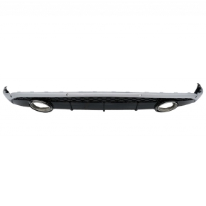 Sport- Heckdiffusor Schwarz Silber + Blenden passt für Audi Q5 (8R) ab 2012-2016