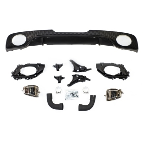 Sport- Heckdiffusor Schwarz matt + Blenden passt für Audi TT (8J) ab 2010-2014