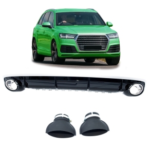 Sport-Heckdiffusor schwarz-glänzend für Audi Q7 (4M) Sport-RSQ7-Stil 15-18