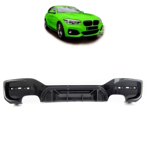 Sport- Heckdiffusor Schwarz Carbon 4-Rohr passt für BMW 1er F20 F21 ab 2015-2019