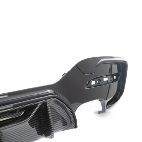 Sport- Heckdiffusor Schwarz Carbon 4-Rohr passt für BMW 1er F20 F21 ab 2015-2019