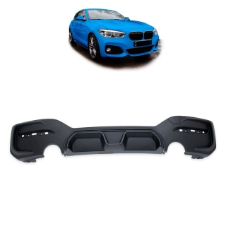 Sport- Heckdiffusor Schwarz matt Duplex passt für BMW 1er F20 F21 ab 2015-2019