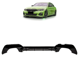  Sportdiffusor Heckdiffusor Schwarz glanz passt für BMW 3er G20 G21 ab 2019-2022