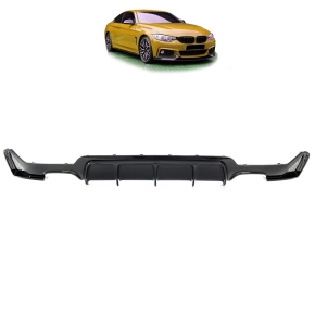  Sportdiffusor Heckdiffusor Schwarz glanz 4-Rohr passt...