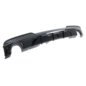 Sportdiffusor Heckdiffusor Schwarz glanz Duplex passt für BMW 5er F10 ab 10-17