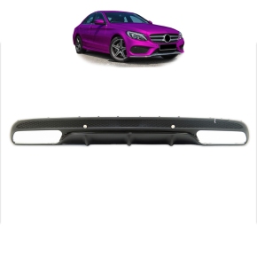 Sport-Heckdiffusor Schwarz matt passt für Mercedes C-Klasse W205 ab 14-18