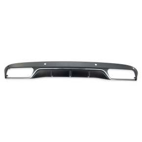 Sport-Heckdiffusor Schwarz matt Chrom passt für Mercedes C-Klasse W205 ab 14-18