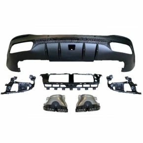 Sport-Heckdiffusor Schwarz + Blenden passt für Mercedes GLE C167 Coupe ab 19-23