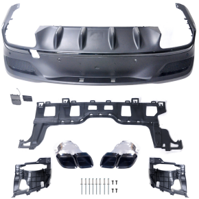 Sport-Heckdiffusor Schwarz + Blenden passt für Mercedes GLE C167 Coupe ab 19-23