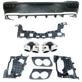 Sport-Heckdiffusor Schwarz + Blenden passt für Mercedes GLE C167 Coupe ab 19-23