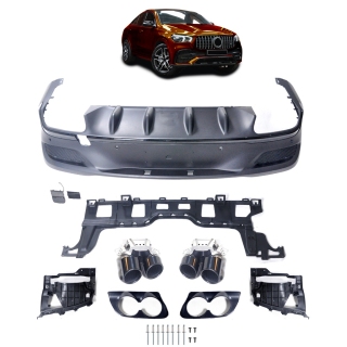 Sport-Heckdiffusor Schwarz + Blenden passt für Mercedes GLE C167 Coupe ab 19-23