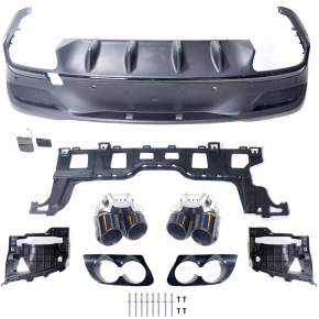 Sport-Heckdiffusor Schwarz + Blenden passt für Mercedes GLE C167 Coupe ab 19-23