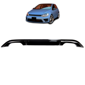 Sport-Heckdiffusor Schwarz glänzend Duplex passt für VW Golf VII 7 ab 2013-2017