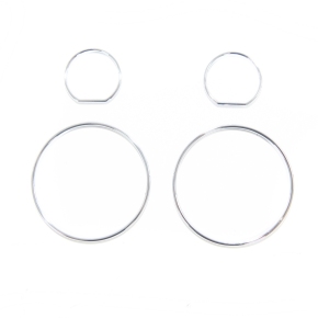 Sport Ringe Kombiinstrument Armaturenbrett Silber für BMW 5er E34 ab 88-96