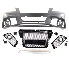 Sportstoßstange EVO vorne + Wabengrill & Gitter ACC für Audi A3 (8P) ab 08-12