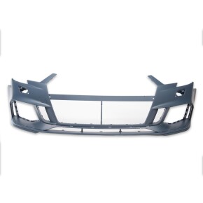 Sport Stoßstange vorne + Grill & Zubehör Silber für Audi A3 8V Facelift ab 16-20
