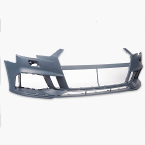 Sport Stoßstange vorne + Grill & Zubehör Silber für Audi A3 8V Facelift ab 16-20