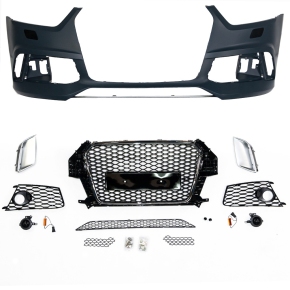 Sportstoßstange EVO vorne + Wabengrill & Gitter ACC für Audi Q3 (8U) ab 11-14