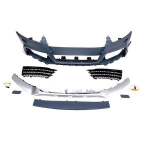 Sportstoßstange EVO vorne + Gitter Schwarz für Audi TT (8J) ab 2006-2014