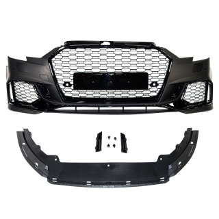  Sportstoßstange vorne + Grill &Zubehör Schwarz für Audi A3 8V Facelift ab 16-20