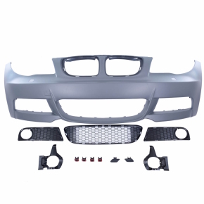 Sportstoßstange vorne + Gitter NSW für BMW 1er E81 E82 E87 E88 ohne PDC ab 04-13