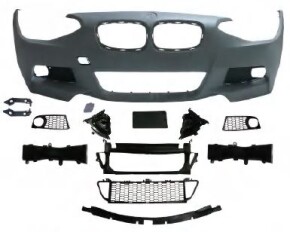 Sportstoßstange vorne + Gitter für BMW 1er (F20 F21) ohne PDC+SRA ab 11-14