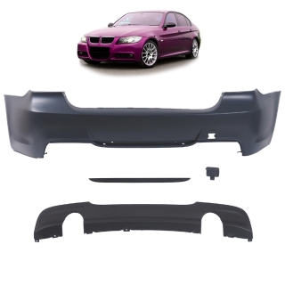Sportstoßstange hinten + Diffusor Duplex für BMW 3er (E90) ohne PDC ab 05-11