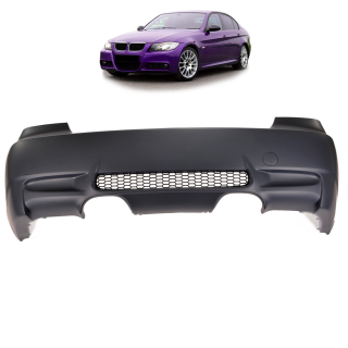 Sportstoßstange EVO hinten + Diffusor 4-Rohr für BMW 3er (E90) ohne PDC ab 05-11