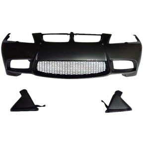 Sportstoßstange EVO vorne + Gitter für BMW 3er (E90/E91) PDC SRA ab 05-08