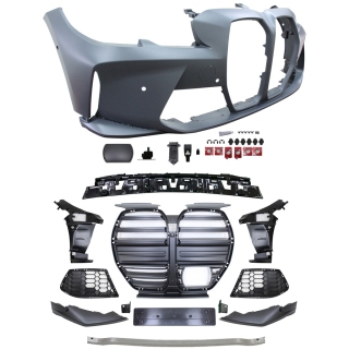 Sportstoßstange EVO vorne + Gitter & Flaps Carbon für BMW 3er (G20/G21) ab 19-22