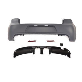 Sportstoßstange hinten + Diffusor Duplex für VW Golf VI 6 ab 2008-2012