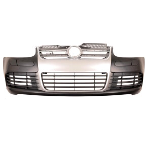 Sport Stoßstange vorne Alu Chrom Matt Grill passt für Golf 5 ab 2005-2009 R32