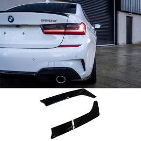 Set Spoiler Flaps hinten Schwarz Glanz passt für BMW...