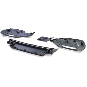 für VW T6.1 Multivan Transporter Gitter Set Blende Stoßstange schwarz glanz6xPDC