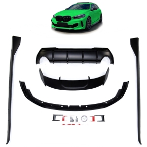 Stoßstangenset Bodykit Spoiler SET Schwarz Matt für BMW 1er F40 ab 2019 M-Paket