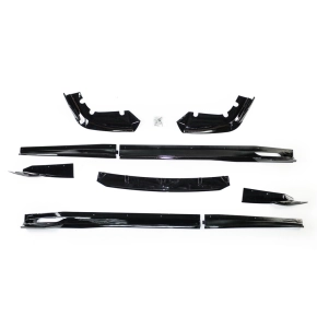 Sport Spoilerset Flaps + Schweller Schwarz glanz für...