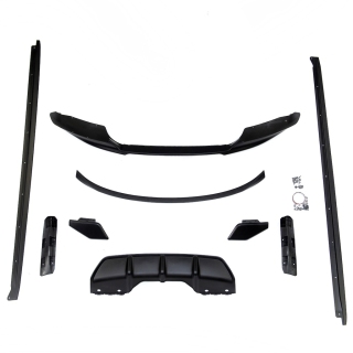 Sport Spoilerset Aero Flaps+Schweller Schwarz matt für BMW X6 F26 ab 14-19