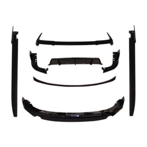 Sport Stoßstangen Flaps + Diffusor Schwarz glanz für BMW X5 G05 M-Paket ab 18-23