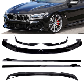 Spoiler Flaps SET hochglanz Schwarz passt für BMW 8er G14 G15 M-Paket 2018-2022