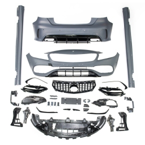 Bodykit Front Seite Heck passt für Mercedes W176 ab 2012-2015 Facelift A45 Style