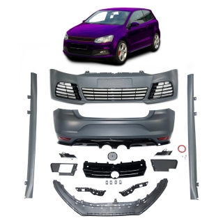 Sport Bodykit in Golf 6 R-Style mit LED passt für VW Polo 5 (6R) ab 2009-2017
