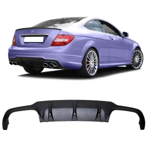 Mercedes W204 C204 Diffuser rear Bumper matt black +...