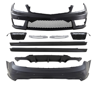 Bodykit Stoßstange Komplett für Mercedes W204 vor Mopf 2007-2011 +Zubehör für C63 AMG