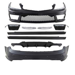 Mercedes W204 Full Bumper bodykit Front+Rear+Side 2007-2011 + accessories for C63 AMG