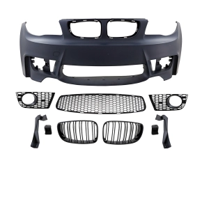Sport Evo Front Bumper w/o PDC +GRILLE BLACK fits on BMW...