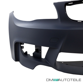 Sport Evo Front Bumper w/o PDC +GRILLE BLACK fits on BMW 1-Series E81 E82 E87 E88 w/o M